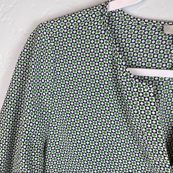 Joie Venicia Silk Split Neck Blouse in Camp Green - Picture 5 of 8